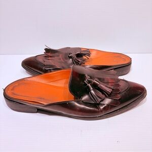 Everlane Modern Tassel Loafers in Oxblood Leather - Size 8.5